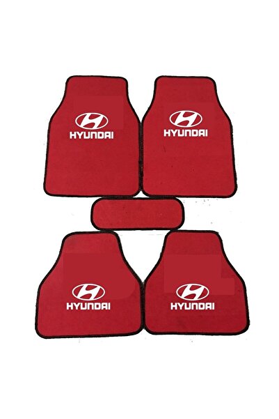 Hyundai Accent Era Uyumlu Logolu Kırmızı Halıfleks Paspas Seti