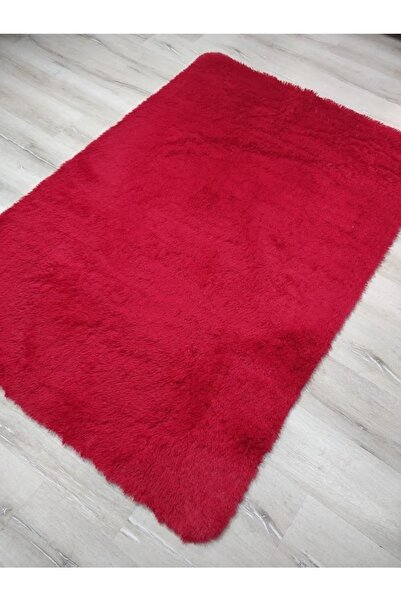 YAMALI home Yamalıhome Tavşan Tüyü Kırmızı Peluş Post Halı