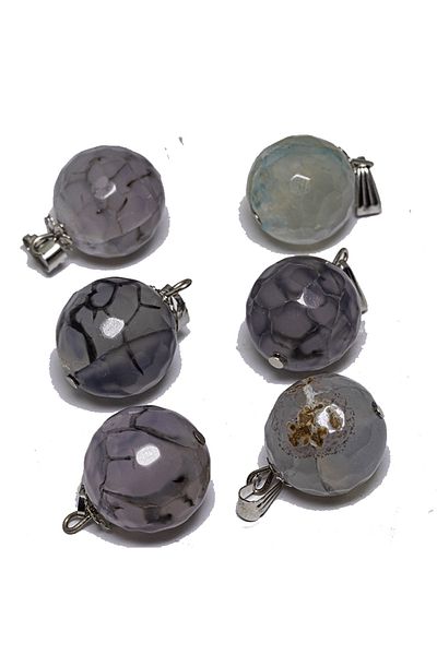 Tesbih Atölyesi Certified Natural Striped Agate Stone Necklace