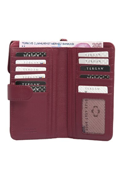 Tergan Bordo Deri Unisex Portföy Çanta 01614k16