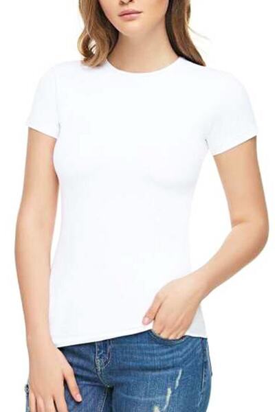 Afilva تيشيرت نسائي من White Passion Elite بنصف كم من الليكرا