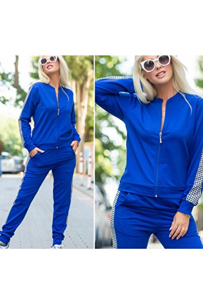 merlavin Ženska plava, tkanina sa dva niti, dodatni set sa Karirano patentnim...