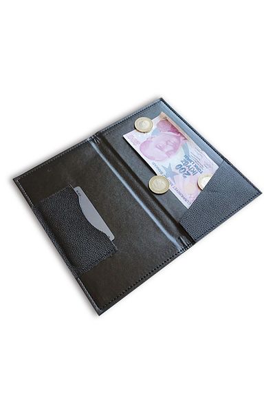ViP GiFT Account Holder Bill Container Vegan Leather Faux Leather 12 X 20 CmBlack