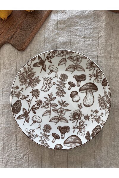 DEKOFABRİK Forest 25 cm Tabak - Dark Brown