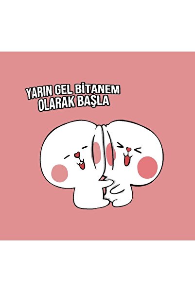 by ballı biocotton Espirili Sevimli Hediyelik Minik Kırlent Yastık 28x28 Dijital Baskı