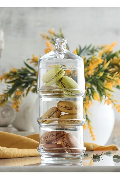 LAV Kuupa Berrys2 3katlı Cam Saklama Kabı