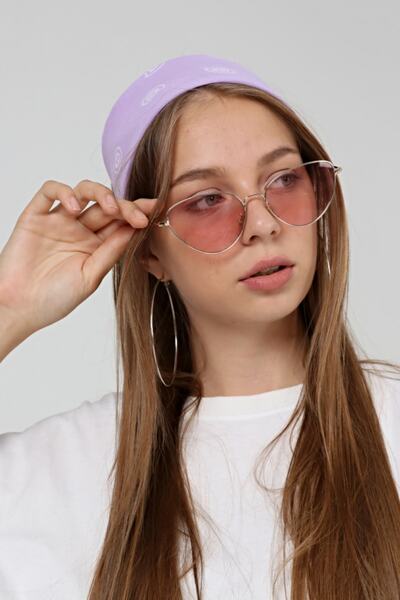 indirimsepeti Etnik Desenli Bandana Fular Kafa Bandı Unisex Lila