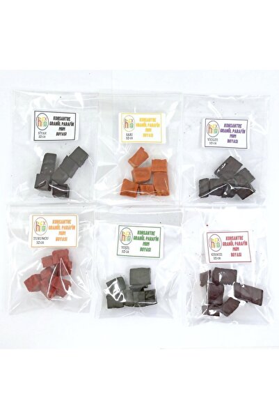 HOBİFLEX Mum Boyası Konsantre Granül Parafin Soya Wax Mum Boyası Set 6 Renk 6...