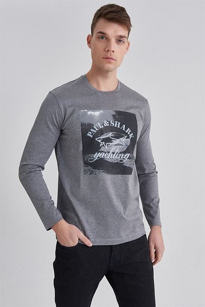 PAUL&SHARK Men's Crew Neck Printed T-shirt