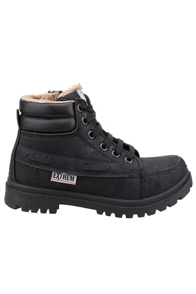 Potincim Extrem 01 Shearling Boy's Boat Shoes Μαύρα