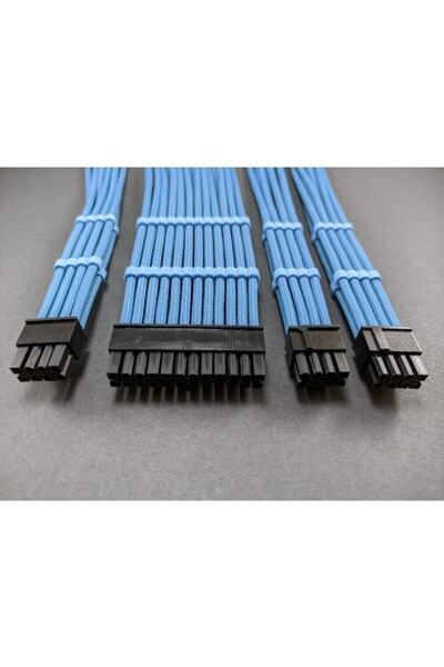 OEM Mm Psu Uzatma Kablo Set Turkuaz Sleeved