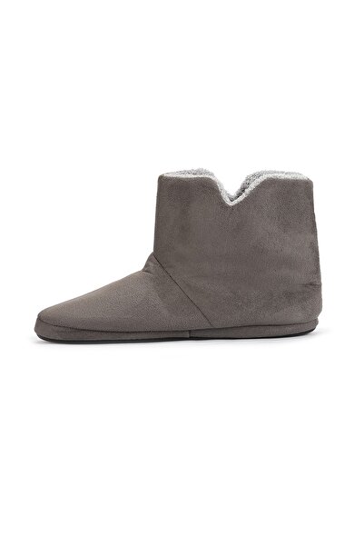 KARAMAZI Ανδρικές χειμερινές μπότες γκρι σουέντ για το σπίτι