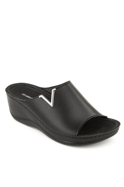 Muya Perla 31148-001 Anatomical Sole Women's Slippers Black 36-40