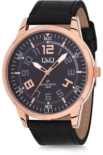 Q&Q Men's Leather Wristwatch Q926