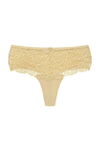 HNX High Waist Lace Front 3-Piece Plus Size Women's String