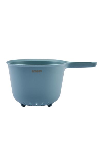 Emsan Benefito 3-Piece Dark Blue Mixing Bowl with Strainer