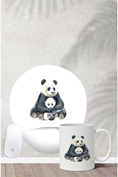 Gizeo Concept Set de căni pentru mouse cu model de familie Panda cu suport pe...