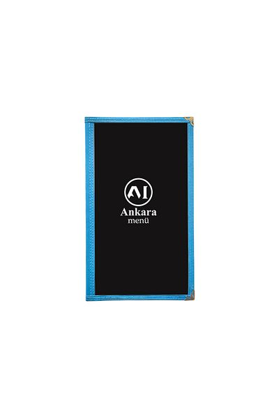 ankara menü (1 bucată] Piele 27x16 2 coli Capacitate 4 pagini Transparent, PVC, Acetat Container pentru meniu