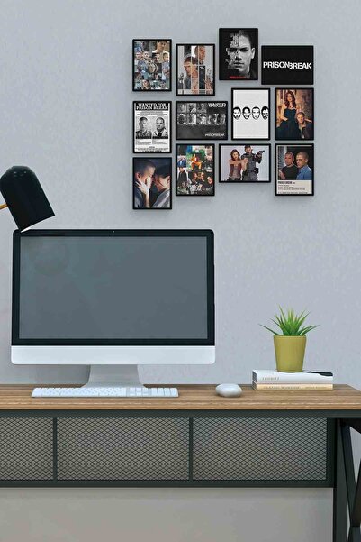 herotasarım Prison Break 12 Τεμάχια MDF (ξύλο) Πίνακας Μέγεθος Γραφείου 30x30...