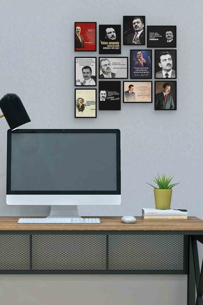 herotasarım Muhsin Yazıcıoğlu 12 Τεμάχια MDF (ξύλο) Πίνακας Γραφείου Διαστάσε...