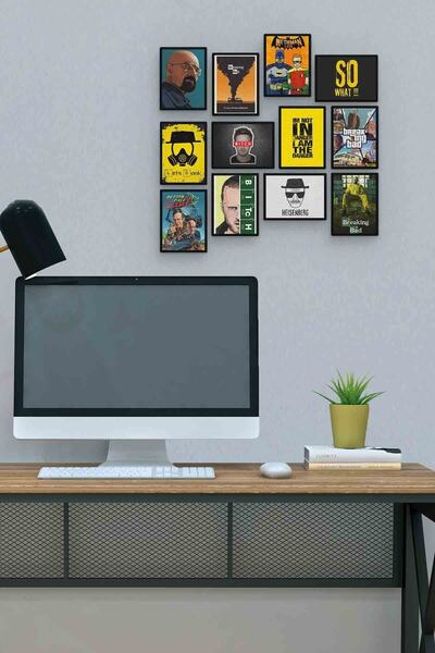 herotasarım Breaking Bad 12 Τεμάχια MDF (ξύλο) Πίνακας Μέγεθος Γραφείου 30x30...