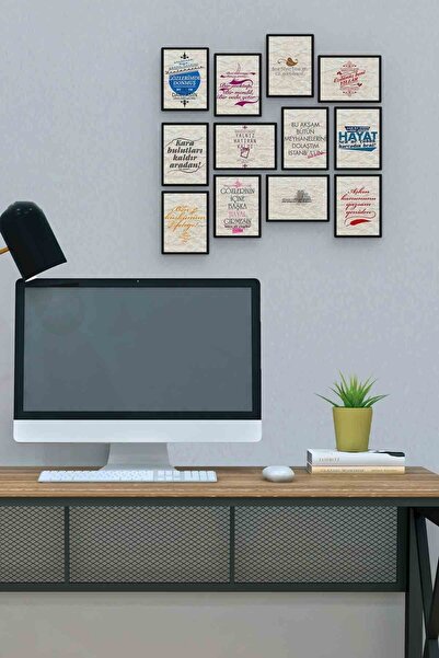 herotasarım Τσαλακωμένο χαρτί 12 τεμαχίων MDF (ξύλο) Πίνακας Μέγεθος γραφείου...