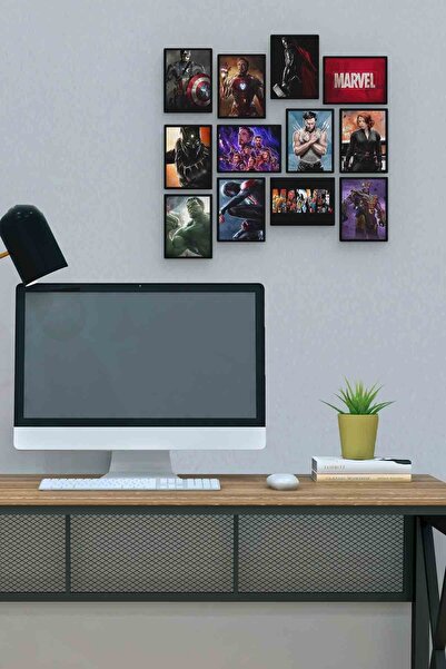 herotasarım Σειρά Ταινιών 12 Τεμάχια MDF (ξύλο) Πίνακας Μέγεθος Γραφείου 30x3...