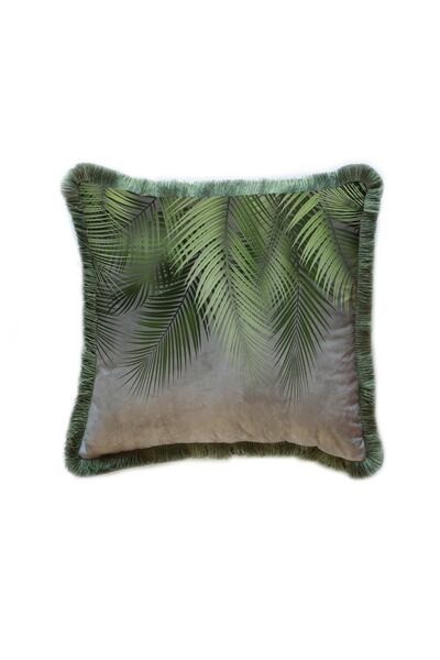 Adawall Green Palm Leaves Pillow (Filling Bead Fiber, International Washing a...
