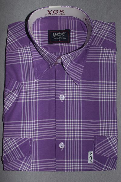Yörükoğlu Checkered Short Sleeve Comfortable Fit Men's Shirt