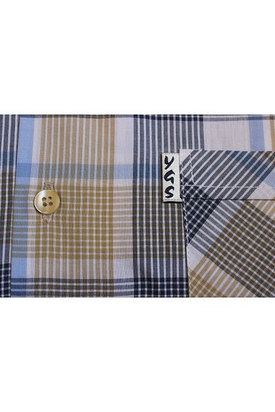Yörükoğlu Checkered Short Sleeve Comfortable Fit Men's Shirt