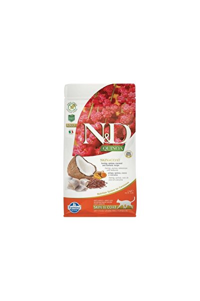 N&D Quinoa Skin Coat Ringa Balığı 1.5 Kg Yetişkin Kedi Maması