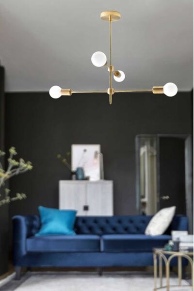 BSA LIGHTING Simge 4'lü Eskitme Kaplamalı Modern Avize