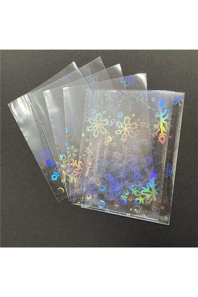 Kpop Dünyasi Şeffaf Kar Tanesi Desenli Kart Koruyucu (10 Adet)