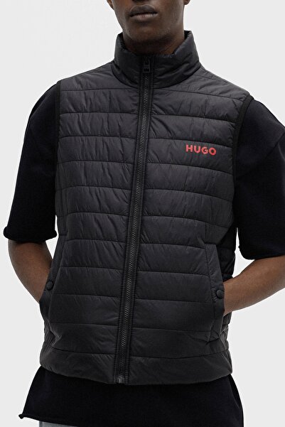 HUGO Su Geçirmez Slim Fit Dik Yaka Şişme Yelek Erkek Yelek 50468742 001
