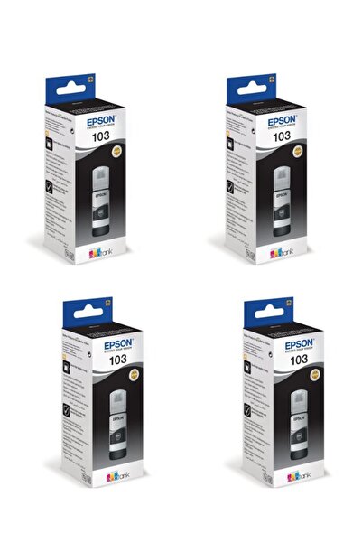 EPSON 103 L3260 Orjinal 4'lü Siyah Mürekkep