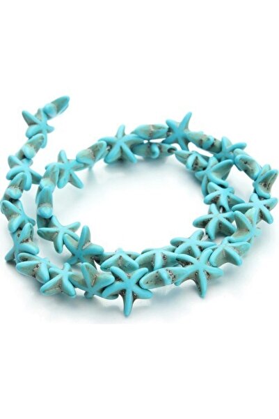 Caglar Accessories 24 броя тюркоазени цветни морски звезди, винтидж мъниста, ...