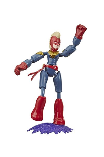 Hasbro لعبة مارفل أفنجرز كابتن مارفل بيند آند فليكس المرخصة القابلة للانحناء شخصية البطل الخارق