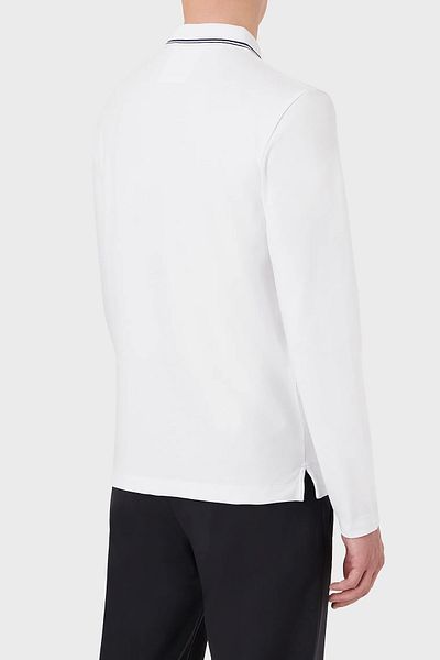 Emporio Armani Tricou polo pentru bărbați - cu logo, croială normală, bumbac, mânecă lungă 8n1fb5 1jptz 01