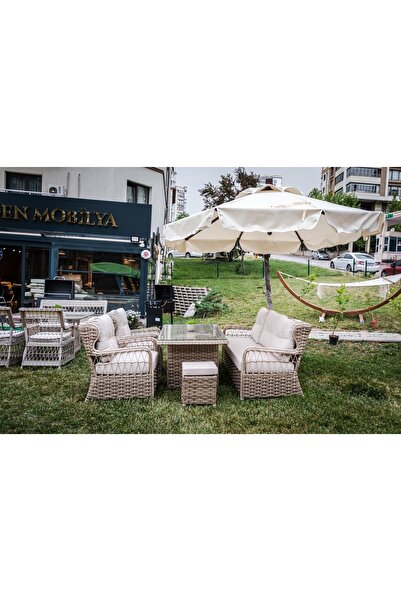 VRV GARDEN Bahçe Mobilyası Rattan Balkon Bahçe Teras Oturma Grupları,masa Sandalye Takımları Rattan Takım