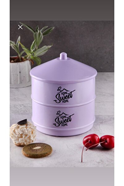 paris dünyası حاوية تخزين بلاستيكية ملونة بطبقتين