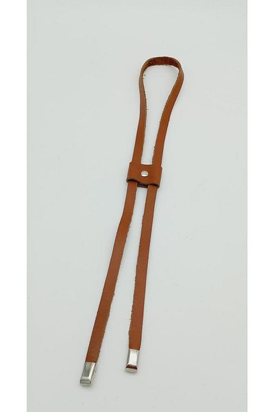 angel çanta aksesuar Taba Real Leather Gathered με ασημί μέταλλο