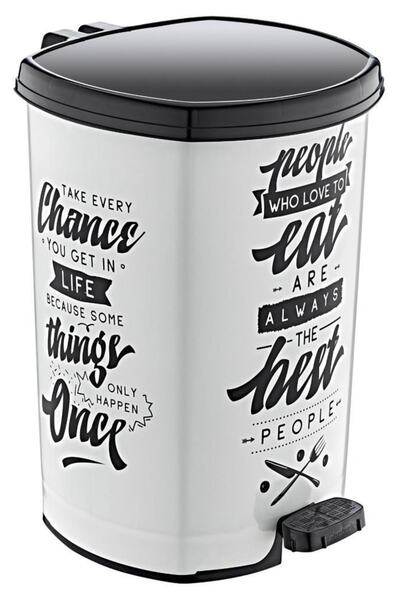 abnturk Extra +1 Pedal Beyaz Zemin People Desen Çöp Kovası 20 Lt Büyükby Çıka...