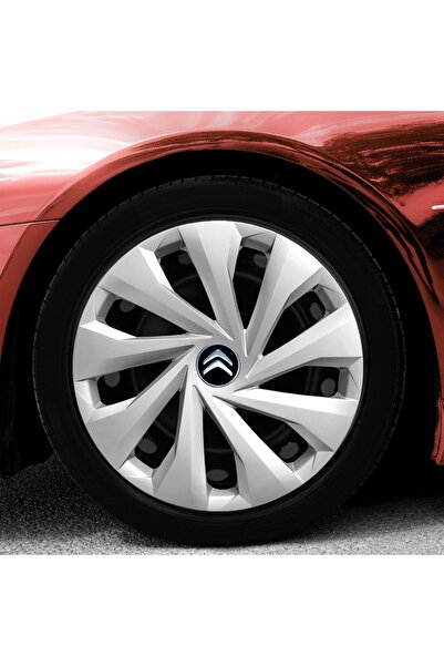 Genel Markalar Citroen C3 Picasso 16 Inç Uyumlu Jant Kapağı Amblemli Gri 4 Ad...