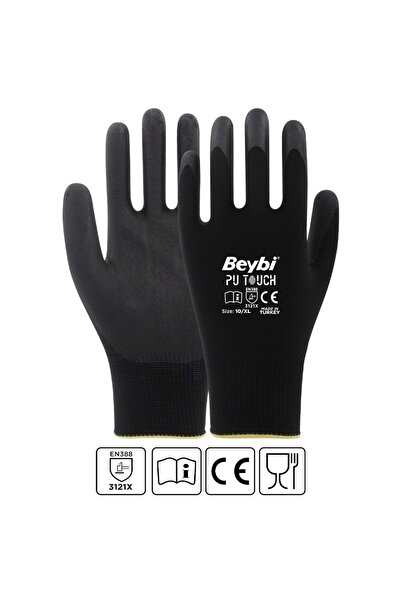 Beybi Pu Touch Polyester Knit Pu Coated Work Assembly Gloves 7 Size 288 Pairs