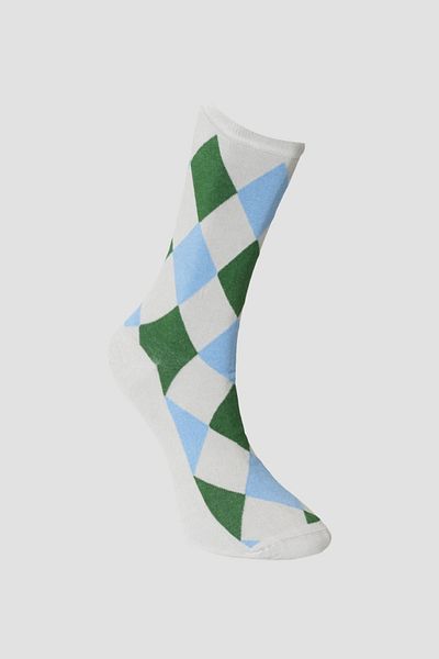 ALTINYILDIZ CLASSICS Ανδρικές κάλτσες casual μπαμπού με πράσινο μπλε γκρι σχέδιο