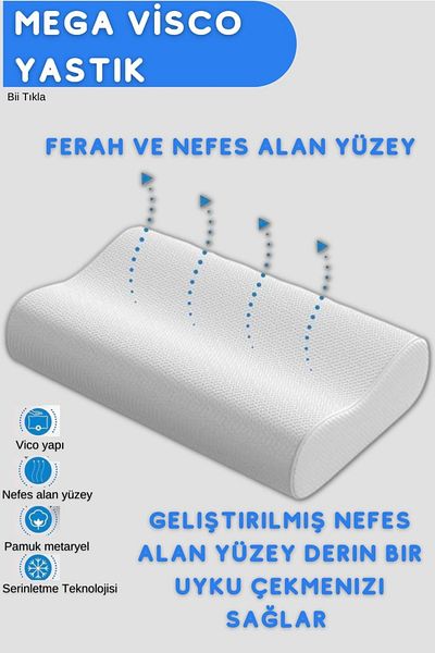 Viscomina Mega Pillow Special Designed Pillow for Neck 60X40X14/12
