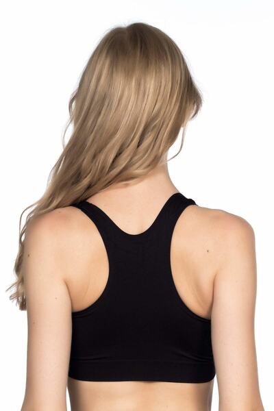 Emay Kompedan Безшовний спортивний бюстгальтер чорний | Emy 4001