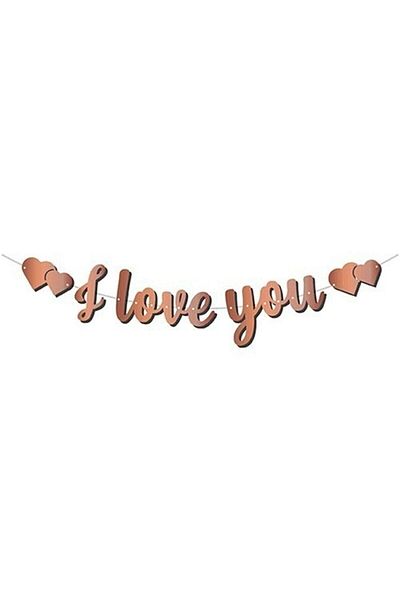 TREND Mini Party Store Καλλιγραφία Banner Rose Gold Σ 'αγαπώ