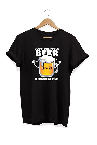 remonz Μπλουζάκι Food Series One More Beer με στάμπα 100% βαμβακερό μεγάλο μέγεθος