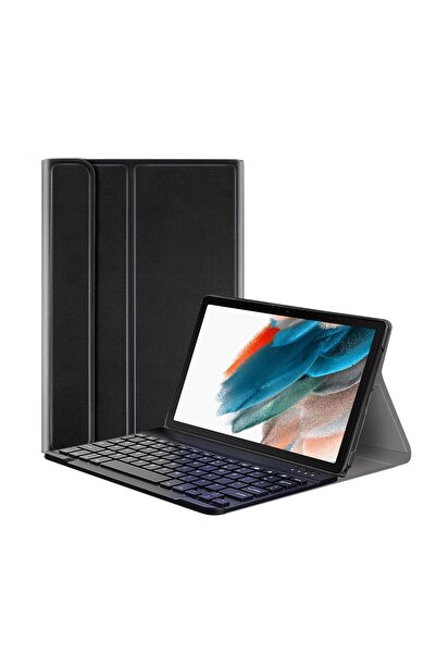 Microcase Uyumlu Samsung Galaxy Tab A8 Sm-x200 10.5 (2021) Bluetooth Klavyeli Standlı Kılıf - Bkk1